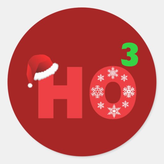 Santa lacht über Weihnachten Runder Aufkleber (Vorderseite)