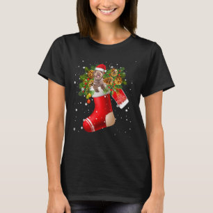 Santa Lagotto Romagnolo in Christmas Sock Pajama T-Shirt
