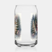 Santa Lantern Walk Winter Hütte Szene Dosenglas (Links)