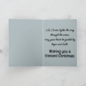 Santa Lantern Walk Winter Hütte Szene Karte (Innenseite)