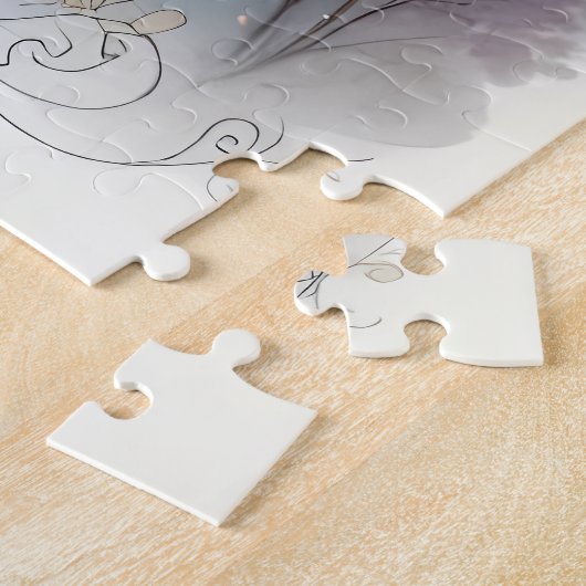 Santa Lantern Walk Winter Hütte Szene Puzzle (Seite)