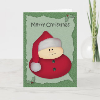 Santa Large Print Weihnachtskarte Feiertagskarte