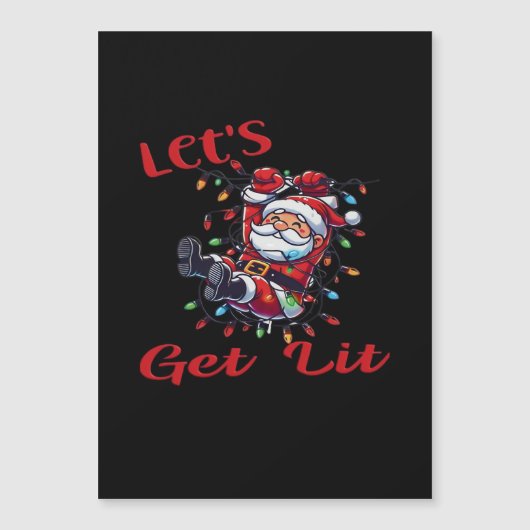 Santa - Lasst uns uns hingehen Magnetkarte (Vorderseite)