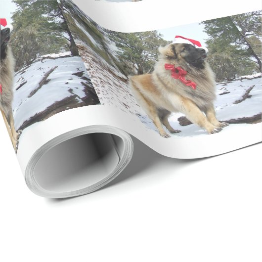 Santa leonberger geschenkpapier (Rolleneckpunkt)