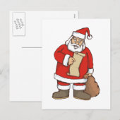 Santa Lesung Feiertagspostkarte (Vorne/Hinten)