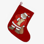 Santa Lesung Großer Weihnachtsstrumpf (Vorderansicht (hängend))