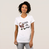 Santa Let it Schnee T - Shirt und Geschenke (Vorne ganz)