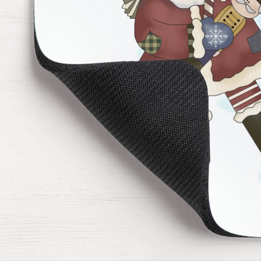 Santa Let it Schnee T - Shirt und Geschenke Mousepad (Ecke)