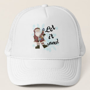 Santa Let it Schnee T - Shirt und Geschenke Truckerkappe