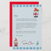 Santa Letter Customizable Christmas Letter (Vorne/Hinten)