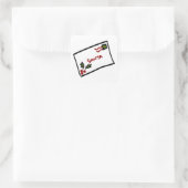 Santa Letter Quadratischer Aufkleber (Tasche)