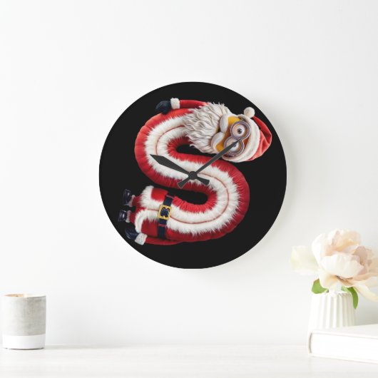 Santa Letter S Große Wanduhr (Zuhause)