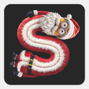 Santa Letter S Quadratischer Aufkleber