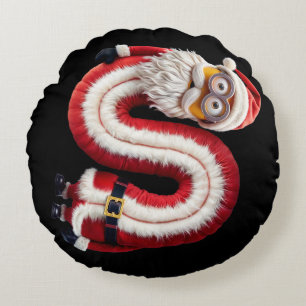 Santa Letter S Rundes Kissen