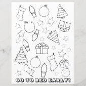 Santa Letter with Colour Page Paper Sheet (Rückseite)