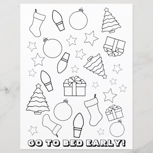 Santa Letter with Colour Page Paper Sheet (Rückseite)