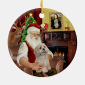 Santa-Lhasa Apso (R2) Keramik Ornament (Hinten)