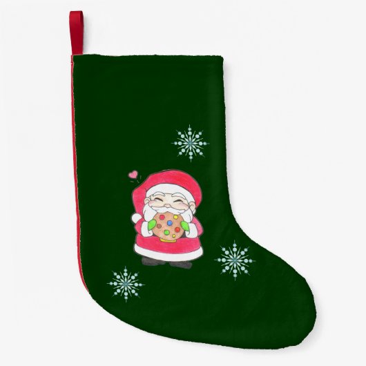 Santa Liebe Cookies Kleiner Weihnachtsstrumpf (Vorderseite)