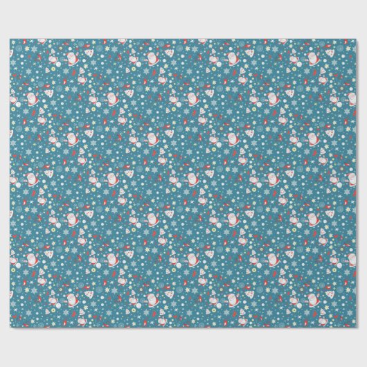 Santa Liebe Pattern Geschenkpapier (Flach)