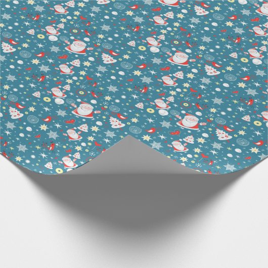 Santa Liebe Pattern Geschenkpapier (Ecke)