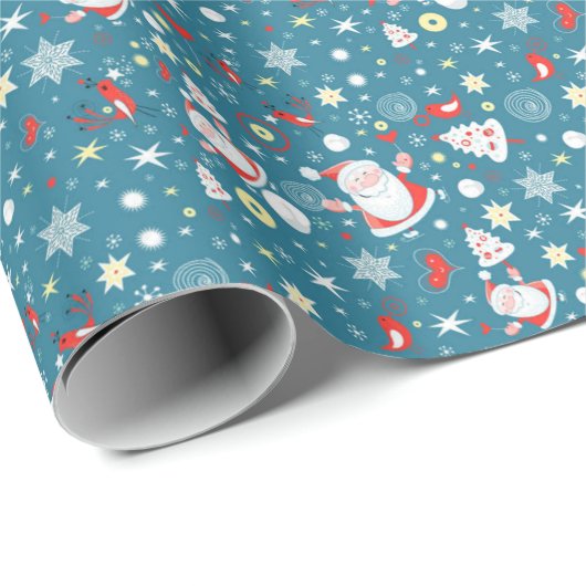 Santa Liebe Pattern Geschenkpapier (Rolleneckpunkt)