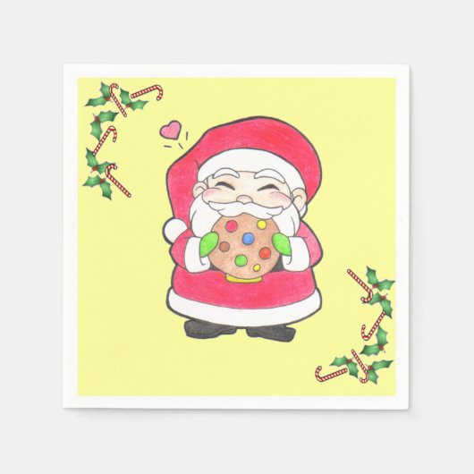 Santa Lieben Cookies Napkins Serviette (Vorderseite)