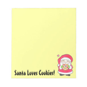 Santa Lieben Cookies Notepad Notizblock