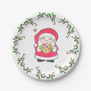 Santa Lieben Cookies Papier Teller