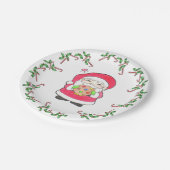 Santa Lieben Cookies Papier Teller (Schrägansicht)