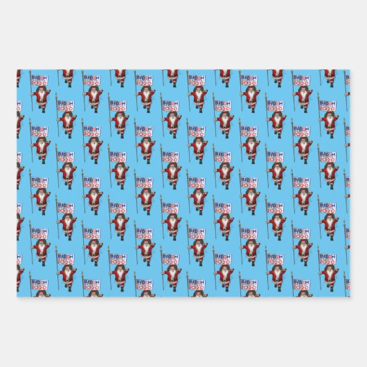 Santa Lieben Joe Biden Geschenkpapier Set (Vorderseite)