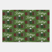 Santa Lieben Krankenpfleger Personalisiert Geschenkpapier Set (Vorderseite 3)