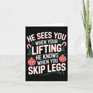 Santa Lieben Leg Tag Weihnachten Fitness - Erwachs Karte