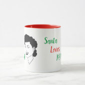 Santa Lieben Me Retro Stil Weihnachtsfeiertage Tas Tasse (Zentrum)
