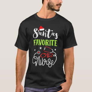Santa Lieblings- oder Krankenschwester Xmas Licht  T-Shirt