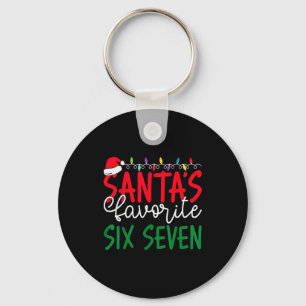 Santa Lieblings Six Seven 67 Weihnachten Humor Mem Schlüsselanhänger