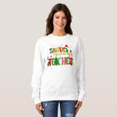Santa Lieblingslehrer.personalisiertes Lehrergesch Sweatshirt (Vorne ganz)