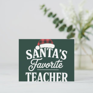 Santa Lieblingslehrer Weihnachten unterrichtet Sch