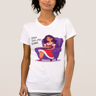 Santa liebt meine Kekse – Retro Mrs. Claus Weihnac T-Shirt