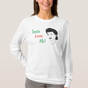 Santa Liebt Mich Retro Weihnachts-Shirt T-Shirt