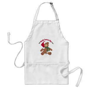 Santa liebt mich! Weihnachts-Teddybär Schürze