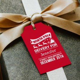 SANTA Liefername Roter und Weißer Nordpol Lieferna Geschenkanhänger