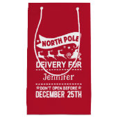SANTA Liefername Roter und Weißer Nordpol Lieferna Kleine Geschenktüte (Vorderseite)