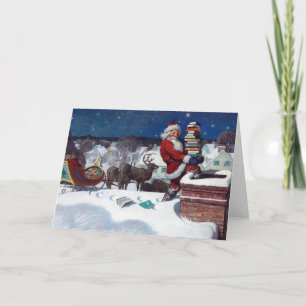 Santa liefert Bücher von N.C. Wyeth, Karte