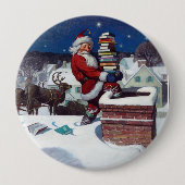 Santa liefert Bücher von Wyeth, Button (Vorderseite)