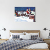 Santa liefert Bücher von Wyeth Leinwanddruck (Insitu (Schlafzimmer))