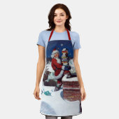 Santa liefert Bücher von Wyeth Schürze (Getragen)