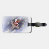 Santa liefert Gepäckmarke Gepäckanhänger (Rückseite horizontal)