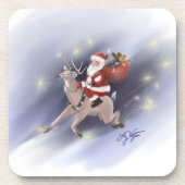 Santa liefert Untersetzer (Vorderseite)