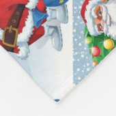 Santa liefert Weihnachtsmuster Fleecedecke (Ecke)