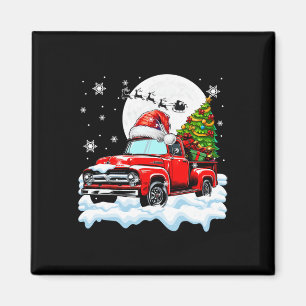 Santa Lieferwagen Truck Tragend Weihnachtsbaumfahr Magnet